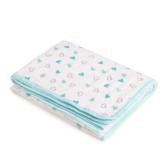 Blue Hearts Baby Blanket