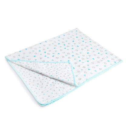 Blue Hearts Baby Blanket