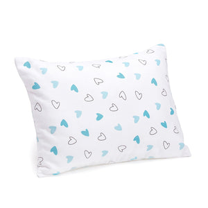 Blue Hearts Bolster  Pillow Set 1 Pcs