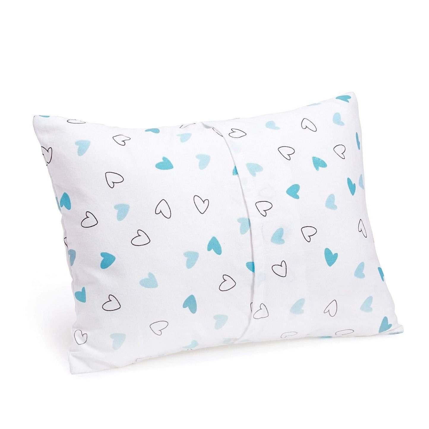 Blue Hearts Bolster  Pillow Set 1 Pcs