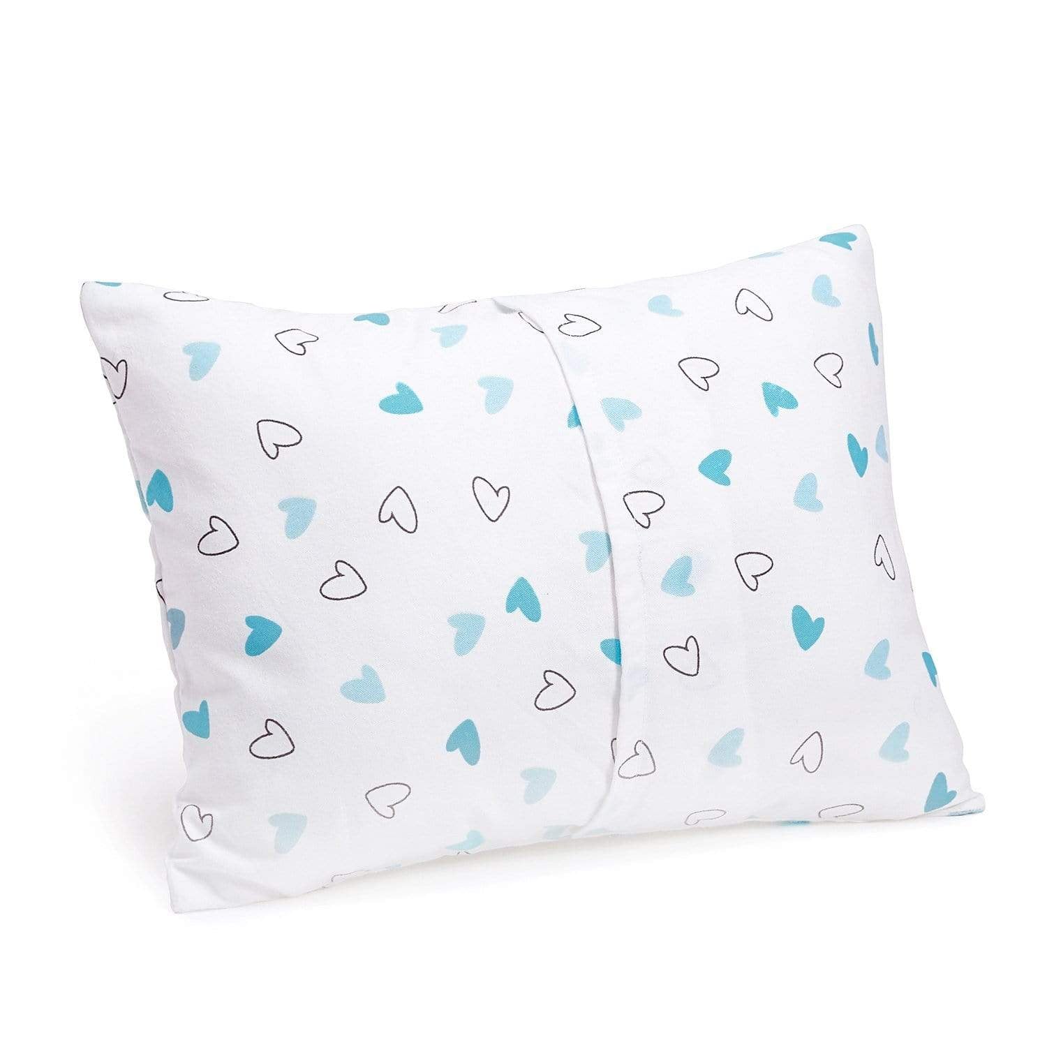 Blue Hearts Bolster  Pillow Set 1 Pcs