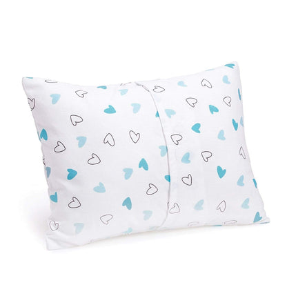 Blue Hearts Bolster  Pillow Set 1 Pcs