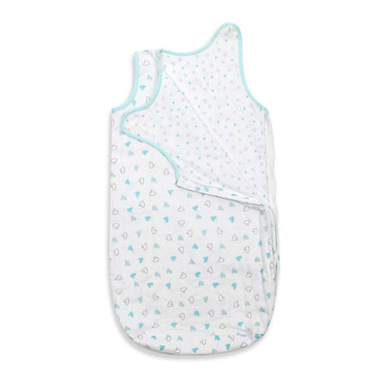 Blue Hearts & Triangles Sleeping Sack 1 Pcs