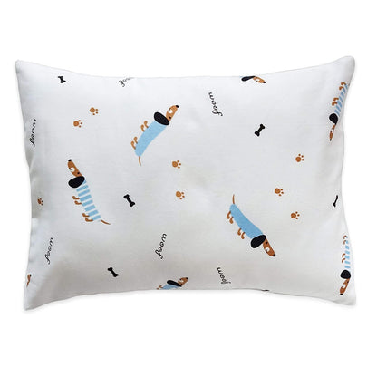 Blue Poodle Bolster  Pillow Set 1 Pcs
