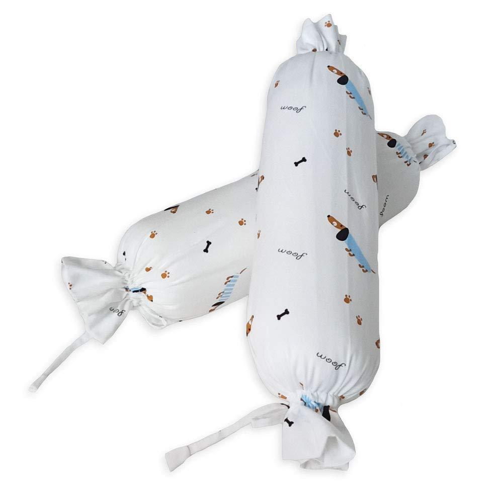 Blue Poodle Bolster  Pillow Set 1 Pcs