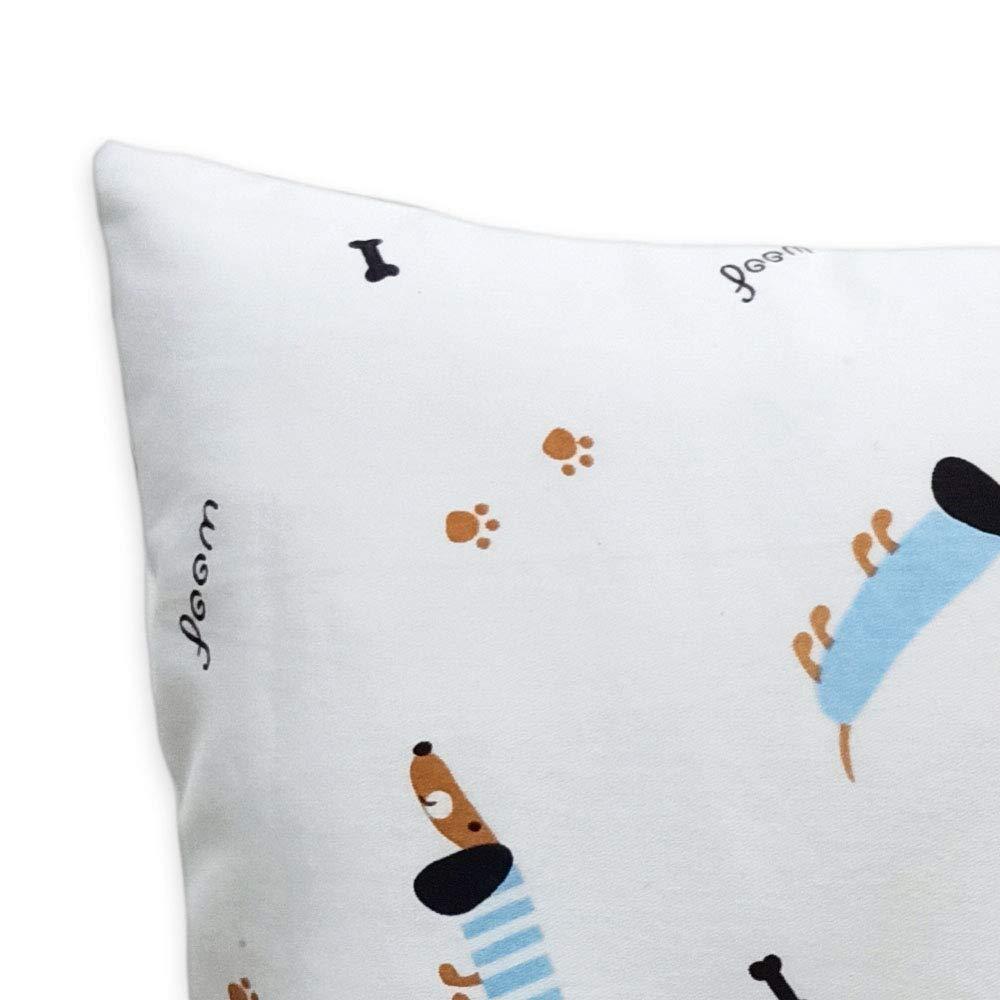 Blue Poodle Bolster  Pillow Set 1 Pcs