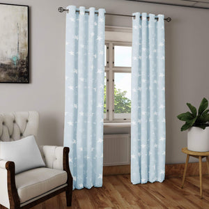 Blue Stars Curtain 2 Pcs