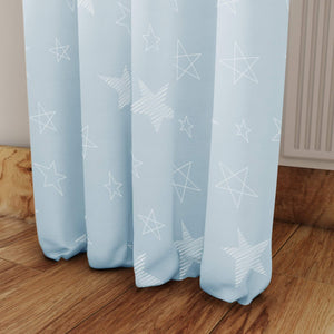 Blue Stars Curtain 2 Pcs