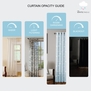 Blue Stars Curtain 2 Pcs