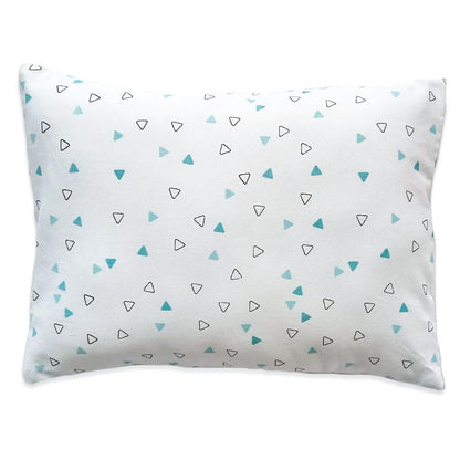 Blue Triangles Bolster  Pillow Set 1 Pcs