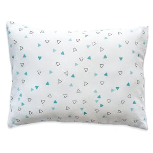 Blue Triangles Bolster  Pillow Set 1 Pcs