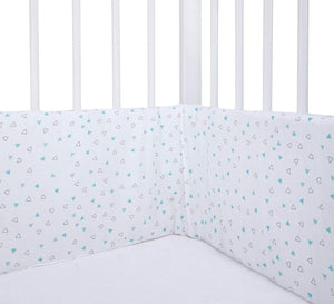 Blue Triangles Cot Bumper