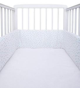 Blue Triangles Cot Bumper