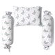 Grey Whale with Pink Dots Bolster  Pillow Set 1 Pcs