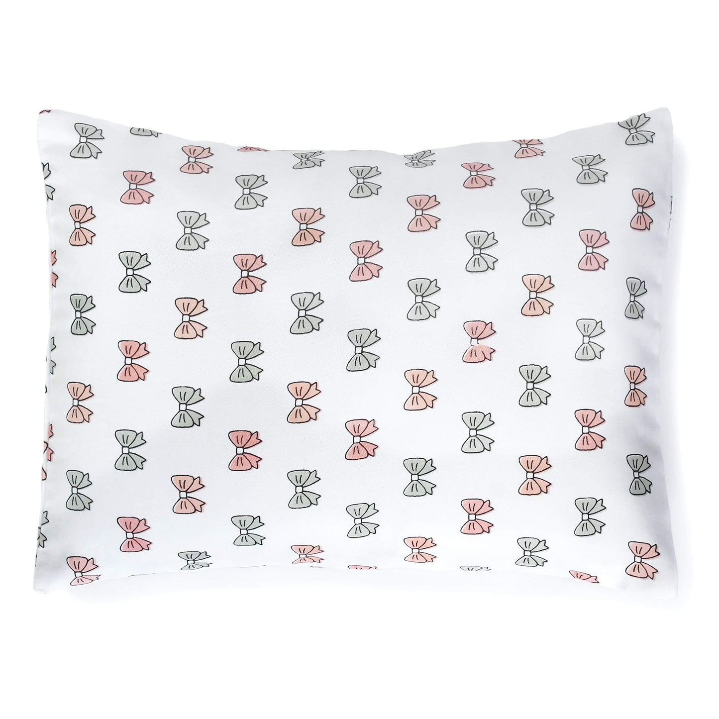 Pink Bow Bolster  Pillow Set 1 Pcs