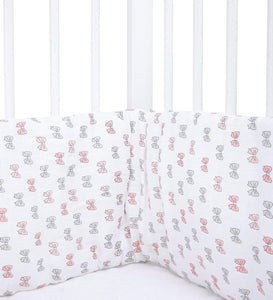 Pink Bow Cot Bumper