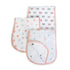 Pink Burp Cloth 3 Pcs