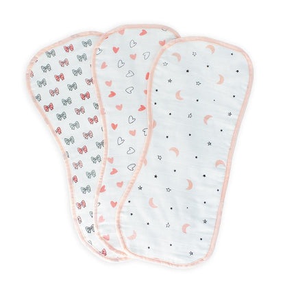 Pink Burp Cloth 3 Pcs