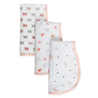 Pink Burp Cloth 3 Pcs