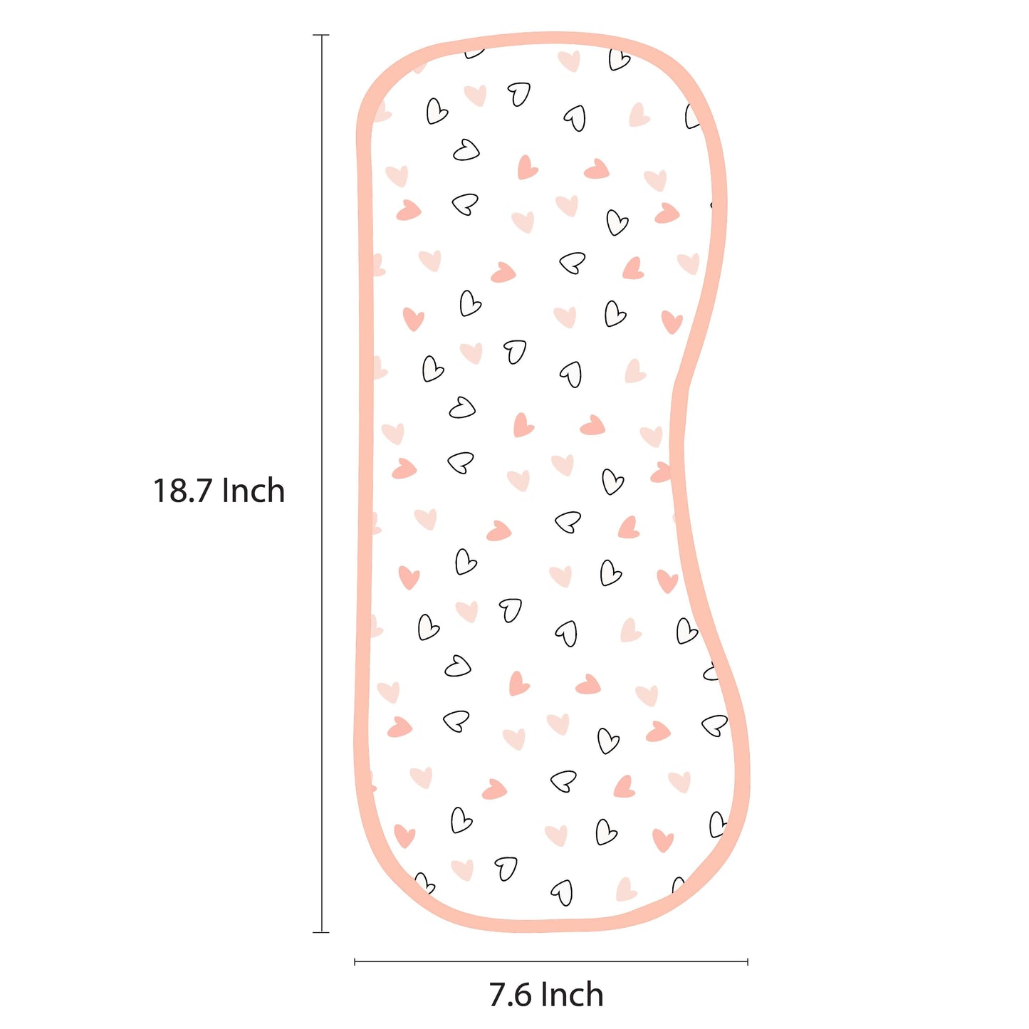 Pink Burp Cloth 3 Pcs