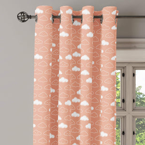 Pink Clouds Curtain 2 Pcs