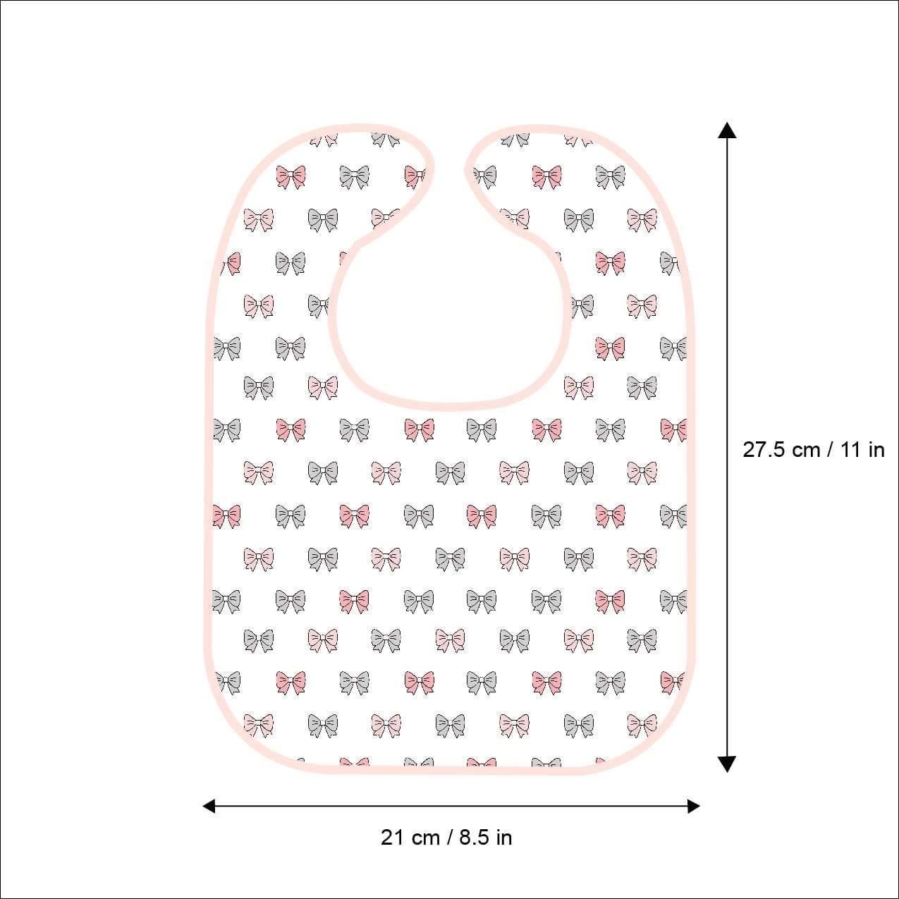 Pink Heart Feeding Bibs 2 Pcs