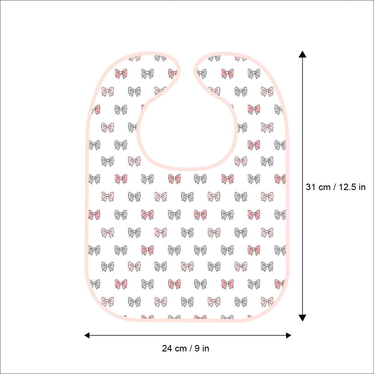 Pink Heart Feeding Bibs 2 Pcs