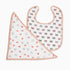Pink Heart Feeding Bibs 2 Pcs