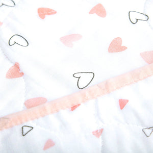 Pink Hearts Baby Blanket
