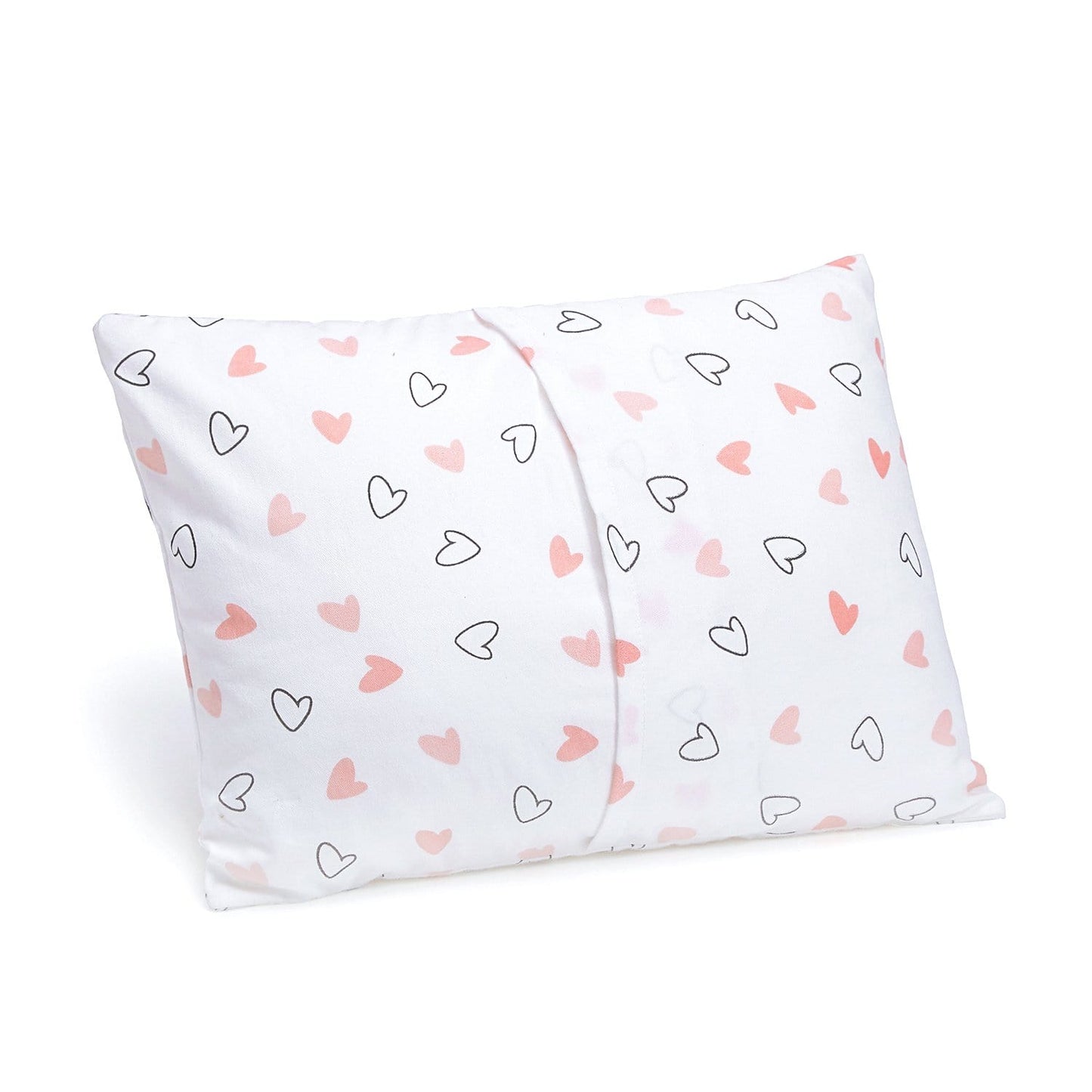 Pink Hearts Bolster  Pillow Set 1 Pcs