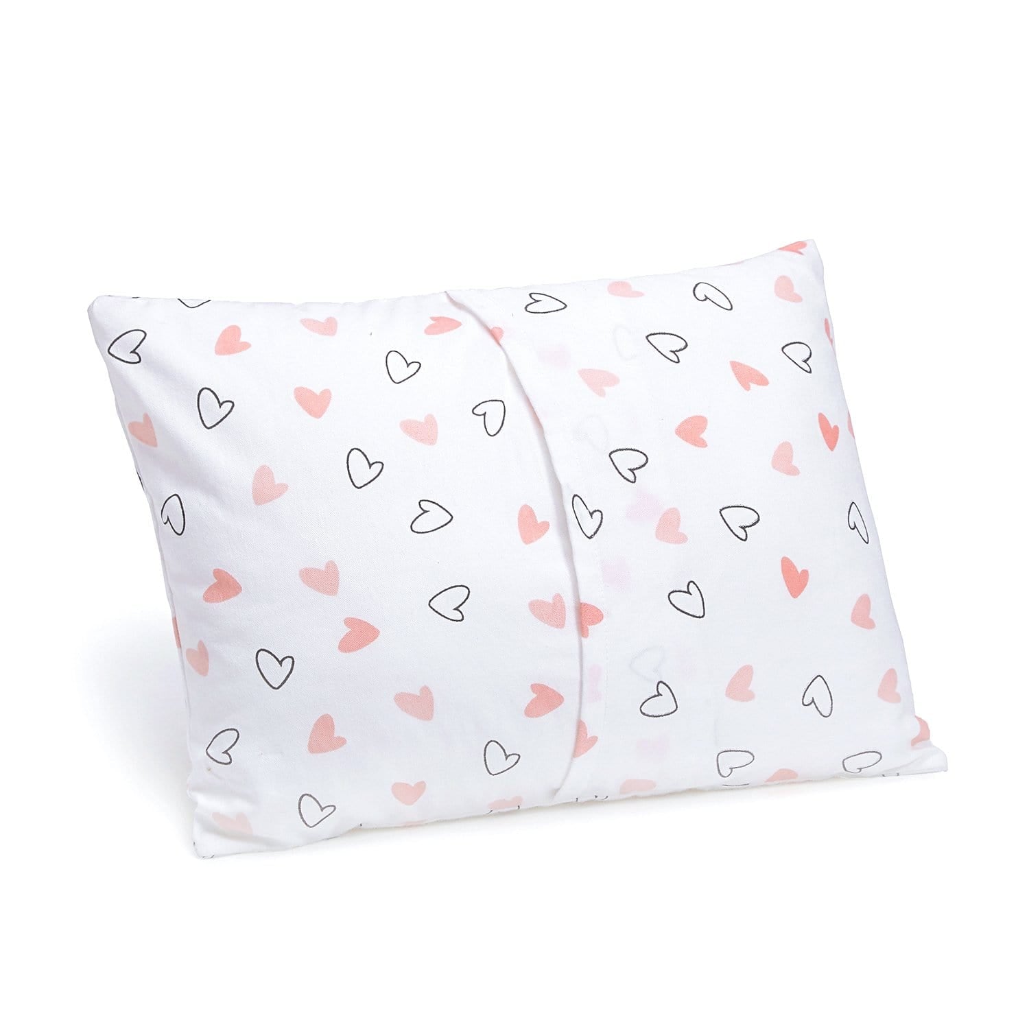 Pink Hearts Bolster  Pillow Set 1 Pcs