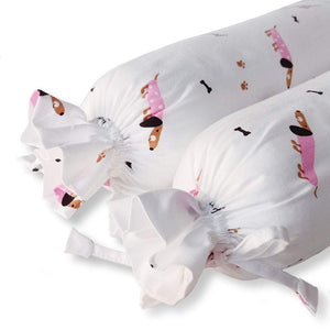 Pink Poodle Bolster  Pillow Set 1 Pcs