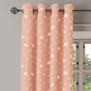 Pink Stars Curtain 2 Pcs