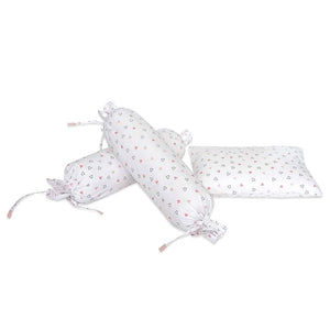 Pink Triangles Bolster  Pillow Set 1 Pcs