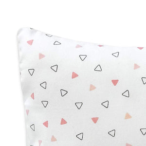 Pink Triangles Bolster  Pillow Set 1 Pcs