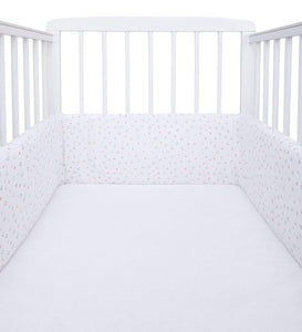 Pink Triangles Cot Bumper