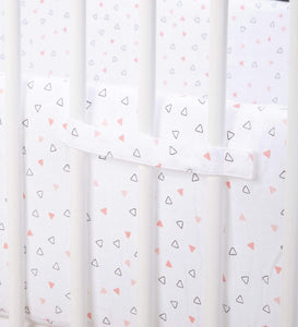 Pink Triangles Cot Bumper