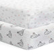 Pink Whale and Triangle Crib Sheets 2 Pcs