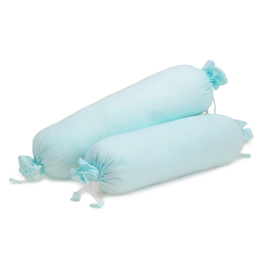Solid Blue Bolster  Pillow Set 1 Pcs