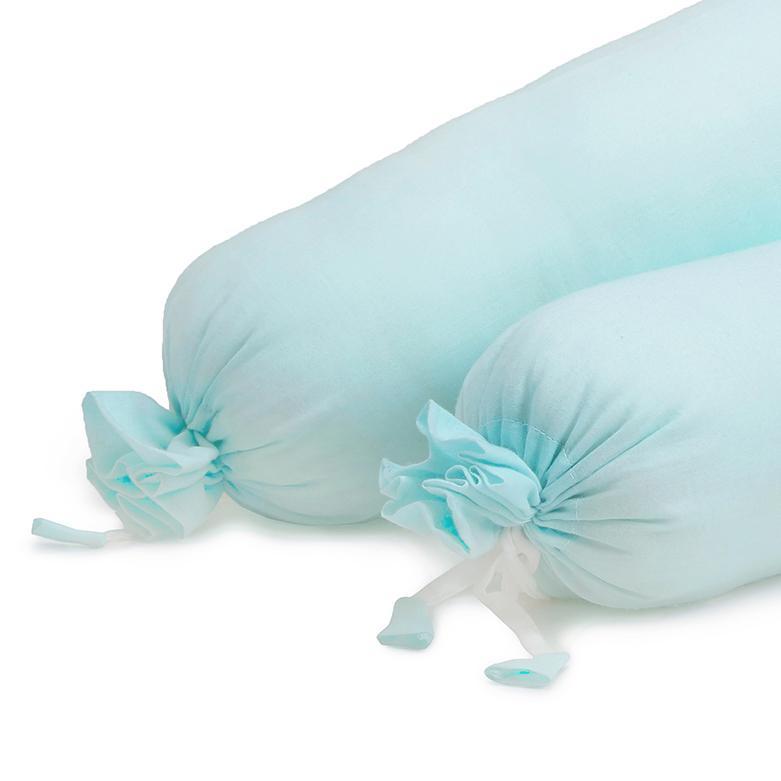 Solid Blue Bolster  Pillow Set 1 Pcs