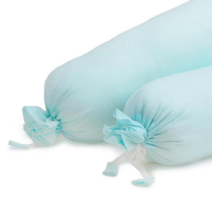 Solid Blue Bolster  Pillow Set 1 Pcs