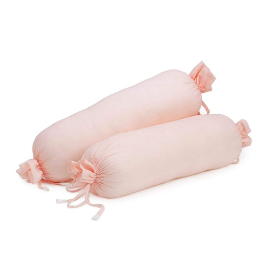 Solid Pink Bolster Pillow Set 1 Pcs