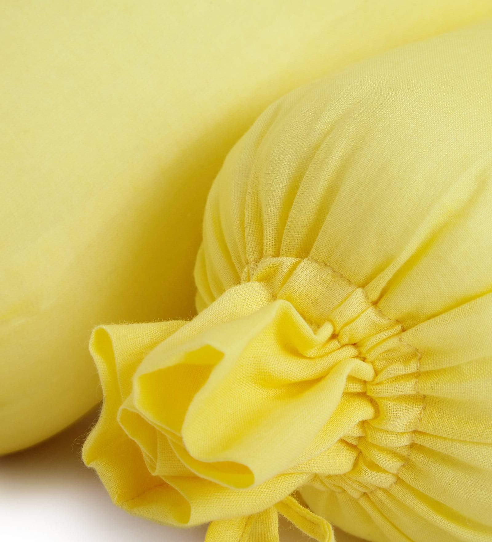 Solid Yellow Bolster  Pillow Set 1 Pcs