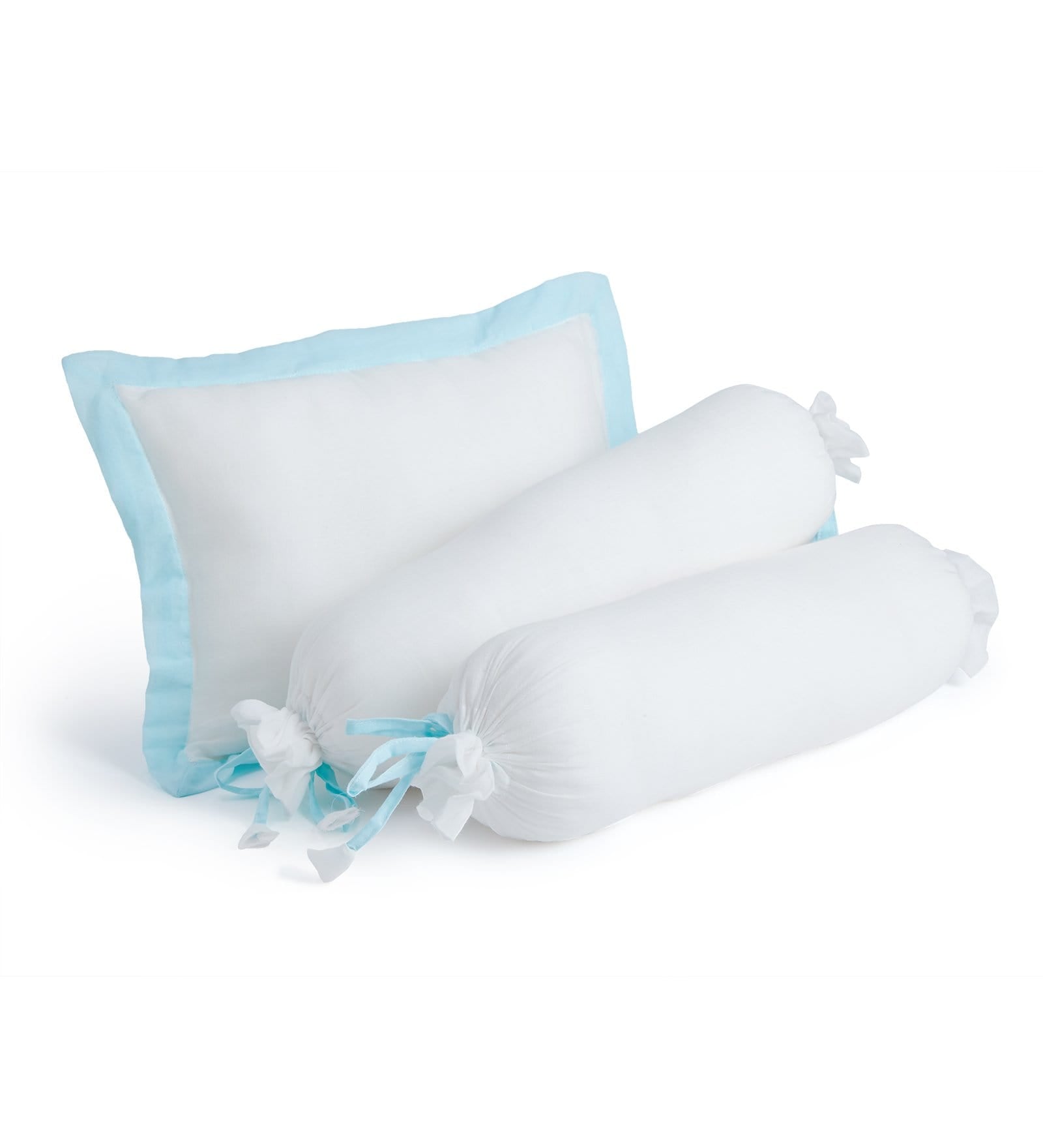 White Bolster  Pillow Set 1 Pcs
