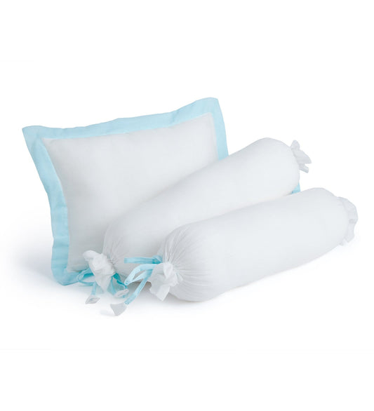 White Bolster  Pillow Set 1 Pcs